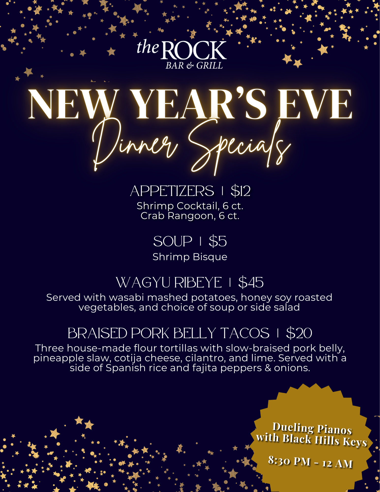 2025 New Years Eve Specials